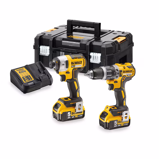 18V XR® 2-Tool Brushless Combo Kit - 2 x 5Ah, DeWalt