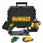 Cross line laser DCLE34031D1, 3 g. lines, 360°, 18V XR 2,0Ah, DeWalt