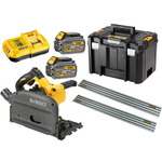 Plunge saw DCS520T2R, Flexvolt, 165mm, 6,0 Ah + guide rail, DeWalt