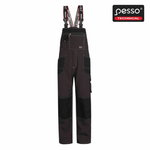 Workwear bibpants Dprd, dark brown/black C60-62/176, Pesso