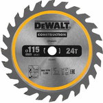 Saw blade TCT 115x9,5mm, 24T, DeWalt