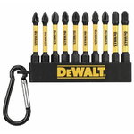 Screwdriver kit Flextorq 10pcs. keyring PZ, DeWalt