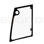 Door glass, upper, front, LH tempered for HAMM H5i/H7i, CVA
