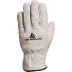 Gloves, grey cowhide leather 11, Delta Plus