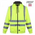 Hi. vis sweatshirt hooded, FLO3, CL2, yellow M, Pesso