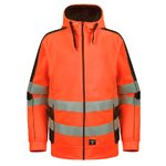 Hi-vis jaka ar kapuci FL05, CL2, oranža S, Pesso