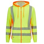 Hi. vis hoodie, FL08, CL2, yellow/orange 4XL, Pesso