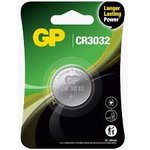 Baterijas CR3032, 3V, lithium, 1 gab., GP