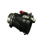 Rubber nozzle with closing valve and manual gripper D=125mm, Worky