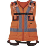 Fall arrester harness with hi-viz vest S/M/L, Delta Plus