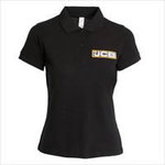 Ladies' black polo - small, JCB