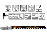Jig saw blade for wood HCS, 5pcs in pack 75x4mm Z6TPI, CMT