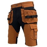 Tööpüksid lühikesed Titan Flexpro, ripptaskud, strets, pruun C52, Pesso