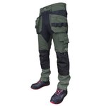 Trousers with holsterpockets Titan Flexpro, green C64, Pesso