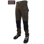 Trousers darkgrey, dark brown/black C46, Pesso