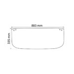 Glass, front, lower, tempered CASE CX series, CVA