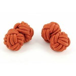Pair of orange cufflinks KUBOTA, Kubota
