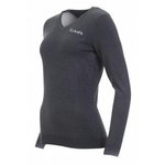 Women's V-neck pullover - charcoal grey KUBOTA S, Kubota