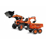 Pedal tractor KUBOTA M135GX with Maxi tilt trailer, Kubota