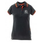 Womens polo, grey with orange piping KUBOTA XL, Kubota