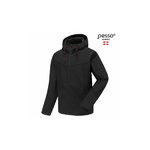 Softshell jaka Leo, ar kapuci, melna, 4XL, Pesso