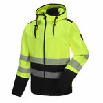 Hi-vis softshell jaka Leo, CL2, dzeltena/melna, 4XL, Pesso