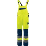 Working dungarees M1SA2 hi-vis CL2, yellow/dark blue XL, Delta Plus