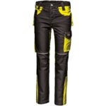 Work trousers FUSION, black/hi-vis yellow 60, Sir Safety System