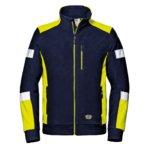 Fleece jacket COMFORT, blue/hi-vis yellow M, Sir Safety System