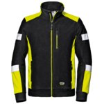 Fleece jacket COMFORT, black/hi-vis yellow 2XL, Sir Safety System