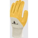 Textile knitted glove, nitrile palm, yellow 11, Delta Plus