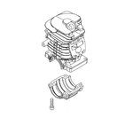 Cylinder cranckase set CS-3410, 335S, Echo