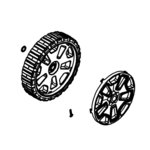 WHEEL,FRONT KIT DLM-310/35, Echo