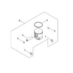 Piston kit CS-3410, 335S, Echo