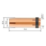 Gas nozzle conical 76mm, Uniarc