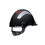 Helmet vented, Plastic Ratchet Harness, Black G3000NUV-SV, 3M