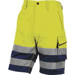Hi-vis darba šorti Bermuda, CL1, dzelteni/tumši zili, L, Delta Plus