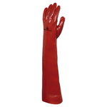 PVC cimdi, garums 60 cm, sarkani 10, Delta Plus