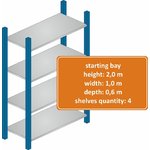 Shelving rack DIMAX D20-215845, RAL5010, Promag