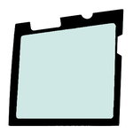 Door glass, lower, tempered for KUBOTA KX014-KX019 2011 -->, CVA
