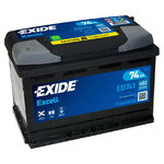 Käivitusaku EXCELL 74Ah 680A 278x175x190+-, Exide