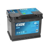 Käivitusaku AGM 62Ah 680A 242x175x190-+, Exide