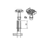 Adjustable support kit 4pcs D=45mm , Ravaglioli