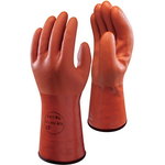Rubber gloves oil and chemicals PVC worm acrylic lining 30CM 9