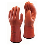 Rubber gloves oil and chemicals PVC worm acrylic lining 30CM 10, KTR
