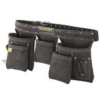 Leather tool apron with pockets, Stanley