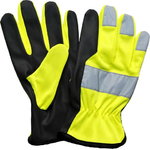 Kindad, PU Microthan peopesa, HiViz kollane selg, helkur 10, OTHER