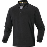 Polo shirt Turino long sleeve, black 3XL, Delta Plus