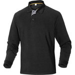 Polo shirt Turino long sleeve, black L, Delta Plus