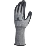 Gloves, knitted nitrile coated palm, level D, grey 8, Delta Plus